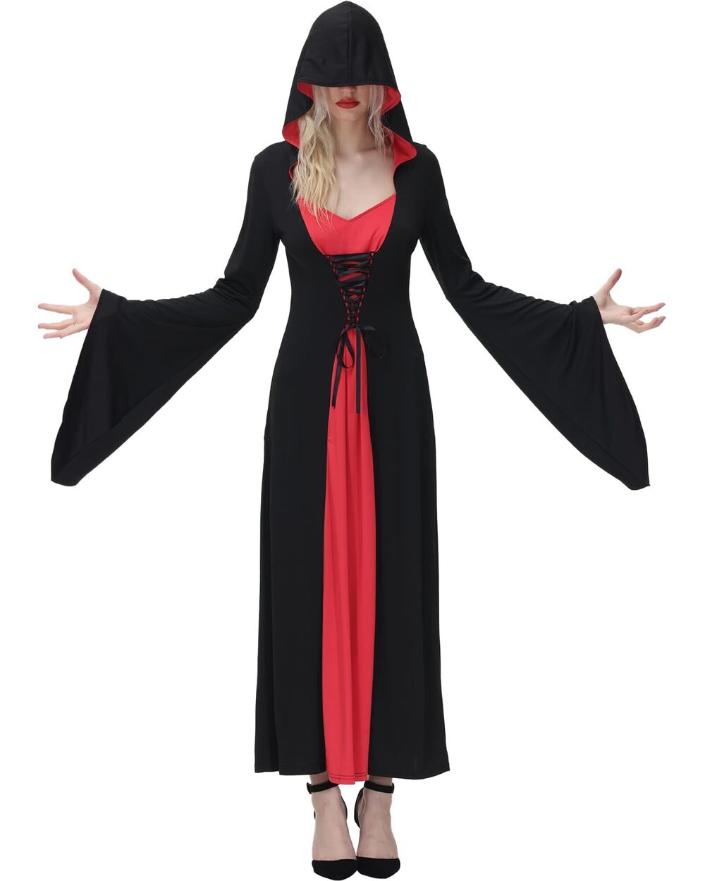 7425 Halloween Lace Up Sexy Gothic Dress Renaissance Vintage Costume Long